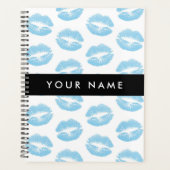 Blue Lips, Kiss, Lipstick, Ihr Name, Personalisier Planer (Vorderseite)