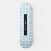 Blue Lips, Kiss, Lipstick, Ihr Name, Personalisier Skateboard (Vorderseite)
