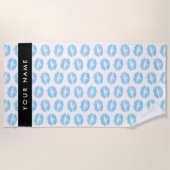 Blue Lips, Kiss, Lipstick, Ihr Name, Personalisier Strandtuch (Vorderseite)