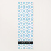 Blue Lips, Kiss, Lipstick, Ihr Name, Personalisier Yogamatte (Rückseite)