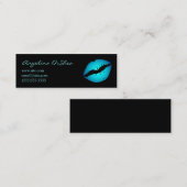 Blue Lipstick Skinny Business Card Mini Visitenkarte (Vorne/Hinten)