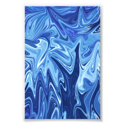 Blue liquid abstract pattern fotodruck (Vorne)