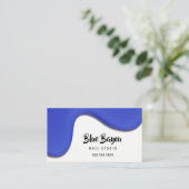 Blue Liquid Nail Salon Visitenkarte (Stehend Vorderseite)