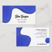 Blue Liquid Nail Salon Visitenkarte (Vorne/Hinten)