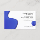 Blue Liquid Nail Salon Visitenkarte (Rückseite)