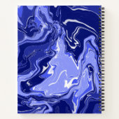 Blue Liquide Acrylic Pouring Art Journal Notizblock (Rückseite)