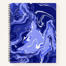 Blue Liquide Acrylic Pouring Art Journal