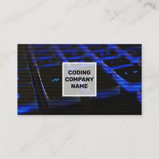 Blue-Lit-Tastatur | Programmierungscode Visitenkarte (Vorderseite)