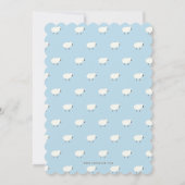 Blue Litb Baby Boy Dusche Einladung (Rückseite)