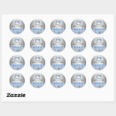 Blue Litce Crown Baby Shower Sticker (Blatt)
