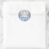 Blue Litce Crown Baby Shower Sticker (Tasche)