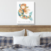 Blue Litte Mermaid Leinwanddruck (Insitu (Schlafzimmer))