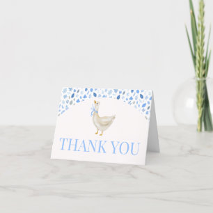Blue Little Albern Gose Baby Dusche Dankeskarte