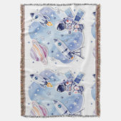 Blue little astronaut cozy Blanket for New Home Decke (Vorderseite Vertikal)