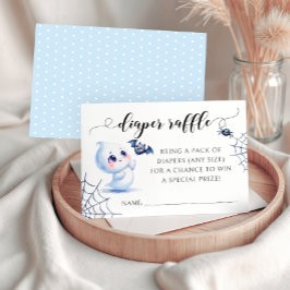 Blue Little Boo Bow Baby Dusche Windelwaschkarte RSVP Karte