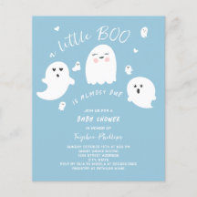 Blue Little Boo Budget Halloween Baby Dusche
