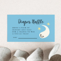 Blue Little Boo Diaper Raffle Ticket
