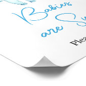 Blue Little Boo Halloween Babies sind süß Poster (Ecke)