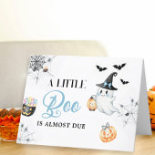 Blue Little Boo Halloween Baby Dusche Dankeskarte