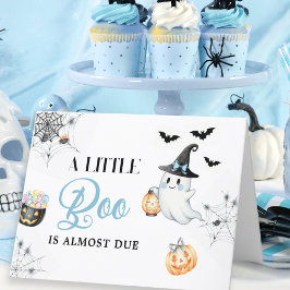 Blue Little Boo Halloween Baby Dusche Dankeskarte