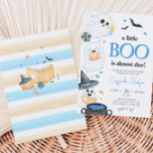 Blue Little Boo Halloween Baby Dusche Einladung