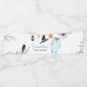Blue Little Boo Halloween Baby Dusche Wasserflaschenetikett (Einzelnes Label)