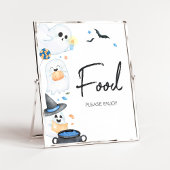 Blue Little Boo Halloween Baby Showfood Poster