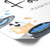 Blue Little Boo Halloween Baby Showfood Poster (Ecke)