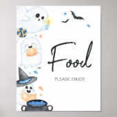 Blue Little Boo Halloween Baby Showfood Poster (Vorne)