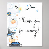 Blue Little Boo Halloween Danke, dass du gekommen  Poster (Vorne)