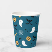 Blue Little Boo Halloween Ghost Pappbecher (Vorderseite)