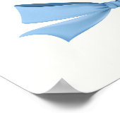 Blue Little Bow Frame Boy Baby Dusche Empfang Poster (Ecke)