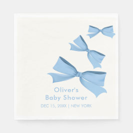 Blue Little Bow Frame Boy Baby Dusche Serviette