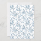 Blue Little Bunny Spring Easter Baby Boy Shower Dankeskarte (Rückseite)