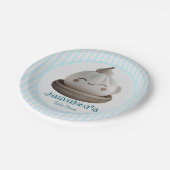 Blue Little Dumpling Baby Dusche Pappteller (Schrägansicht)