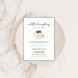 Blue Little Dumpling ist unterwegs mit Baby-Dusche Einladung