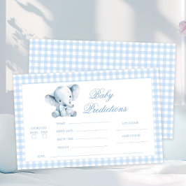Blue Little Elephant Peanut Bow Baby Predictions Briefpapier
