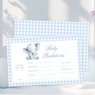 Blue Little Elephant Peanut Bow Baby Predictions Briefpapier