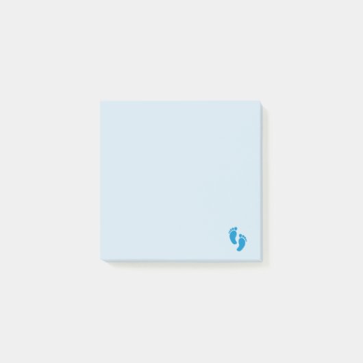 Blue Little Emoji Foot Post-it Klebezettel (Vorderseite)