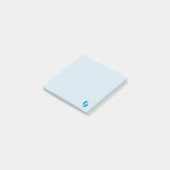 Blue Little Emoji Foot Post-it Klebezettel (angewinkelt)