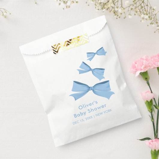 Blue Little Flying Bow Boy Baby Dusche Geschenktütchen (Versiegelt)