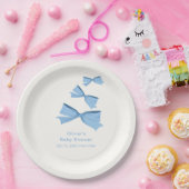 Blue Little Flying Bow Boy Baby Dusche Pappteller (Party)