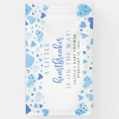Blue Little HeartBreaker Valentine Baby Dusche Banner (Vertikal)
