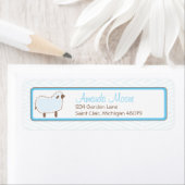 Blue Little Lamb Address Label (Insitu)