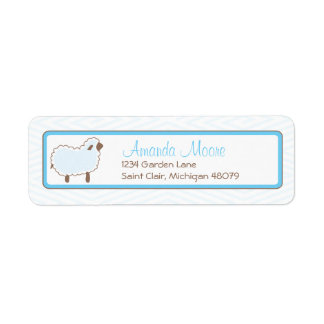 Blue Little Lamb Address Label