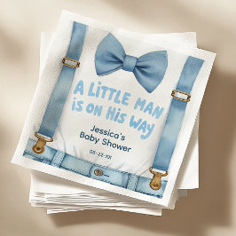 Blue Little Man Baby Shower Napkins Serviette