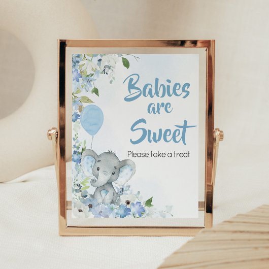 Blue Little Peanut Elephant Babies sind süß Poster