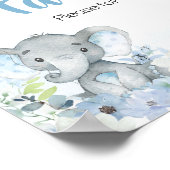 Blue Little Peanut Elephant Baby Duwer Favoriten Poster (Ecke)