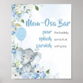Blue Little Peanut Elephant Mama Osa Bar Poster (Vorne)