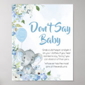 Blue Little Peanut Elephant Sage kein Baby Poster (Vorne)
